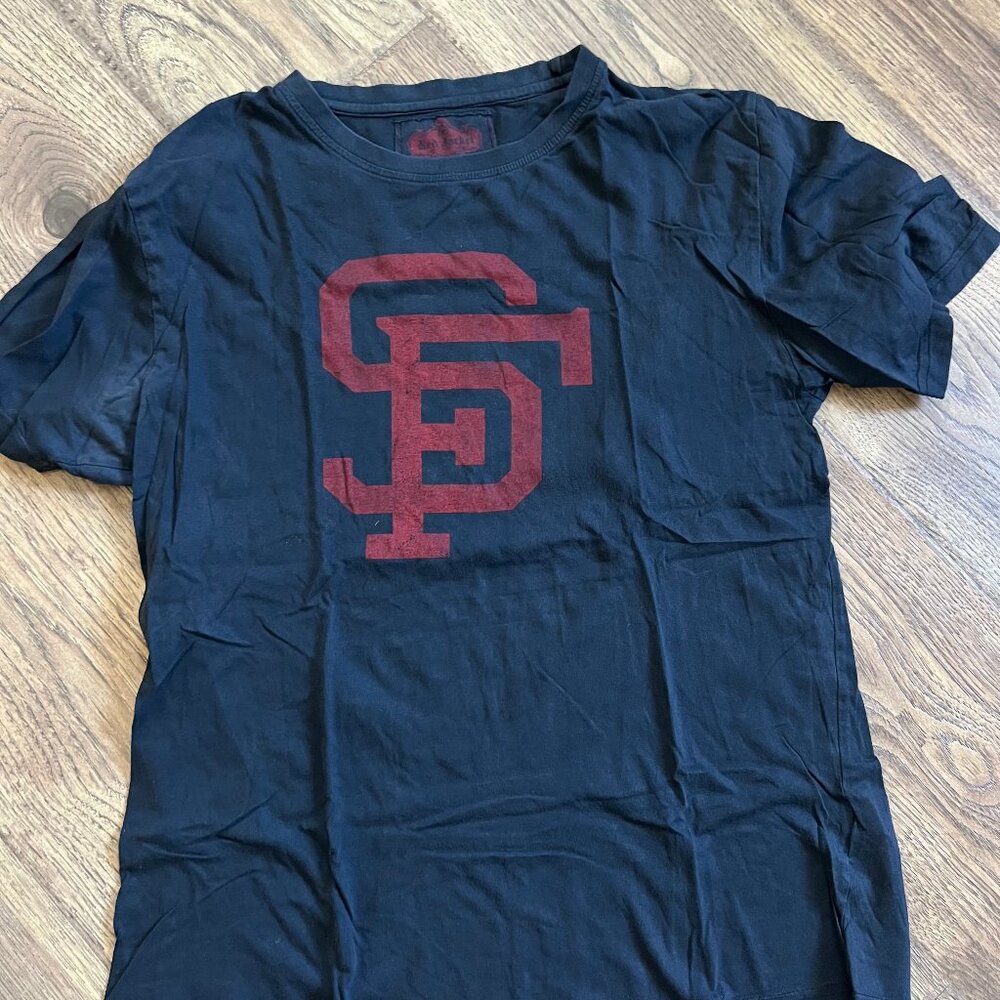 Men's Vintage San Francisco Shirt Navy with Red Print SF Size Medium
